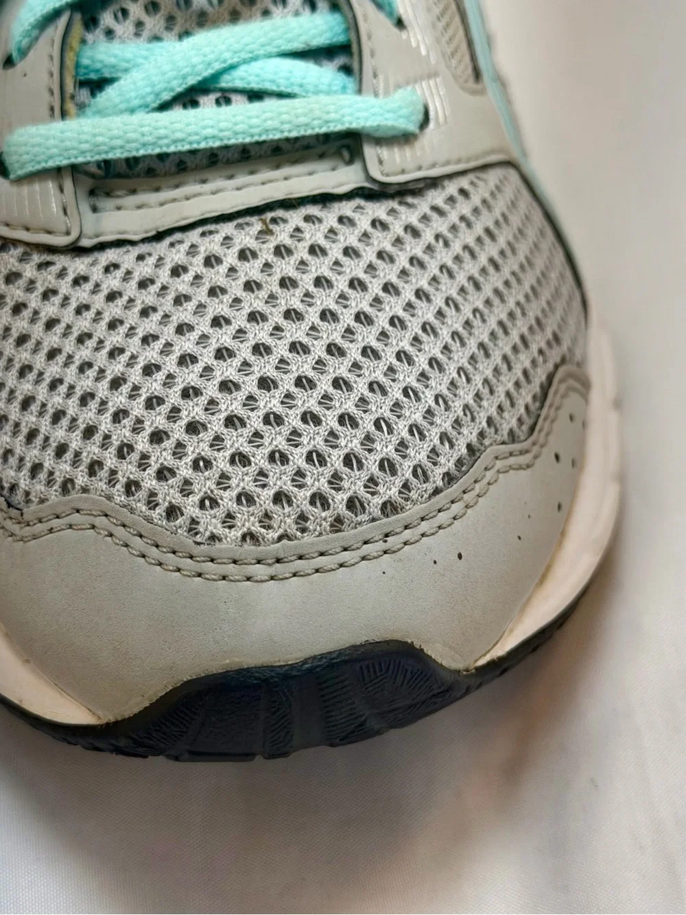 ASICS Women's Gray and Mint Athletic Running Shoes
